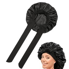 Seidenhaube zum Schlafen,Silk Bonnet,Schlafhaube Seide,Verstellbare Satin