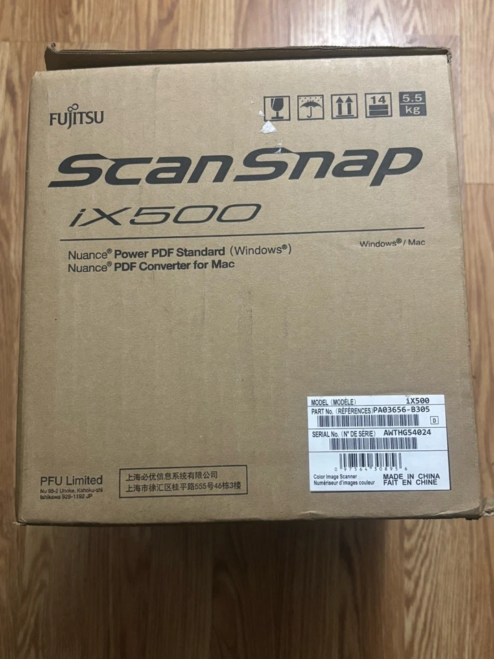 Fujitsu ScanSnap iX500 High Speed Wi-Fi USB Document Scanner - Black NEW IN BOX - Image 3 of 4