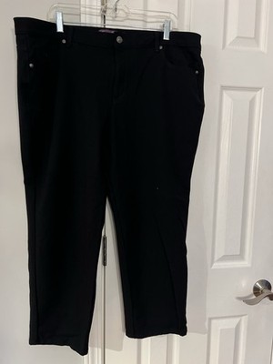 Gloria Vanderbilt Women's Amanda Jean Stretch Black Denim 22W
