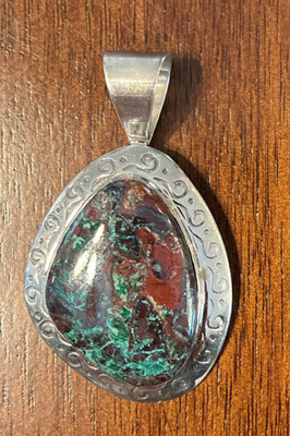 Jay King Ruby Zoisite Stone Sterling Silver pendant