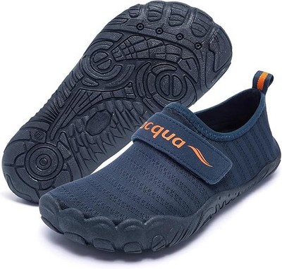 Racqua Kinder Wasserschuhe schnelltrocknend leicht rutschfest marineblau 13K Strandseite aqua
