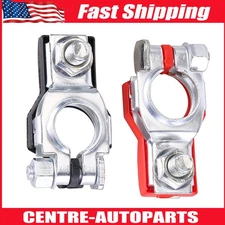 2PCS POSITIVE & NEGATIVE BATTERY CABLE TERMINALS END CONNECTORS NEW