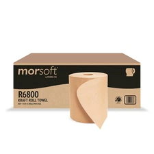 Morsoft by  Paper R6800 Universal Hardwound Roll Towels, 100% Recycled Fibers, 6