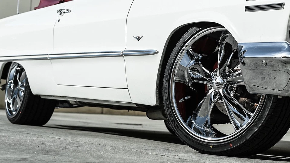 17x7 Foose Wheels F105 Legend Chrome Plated Rims 5x114.3 ET+1 (4pcs) Foto 2 de 4