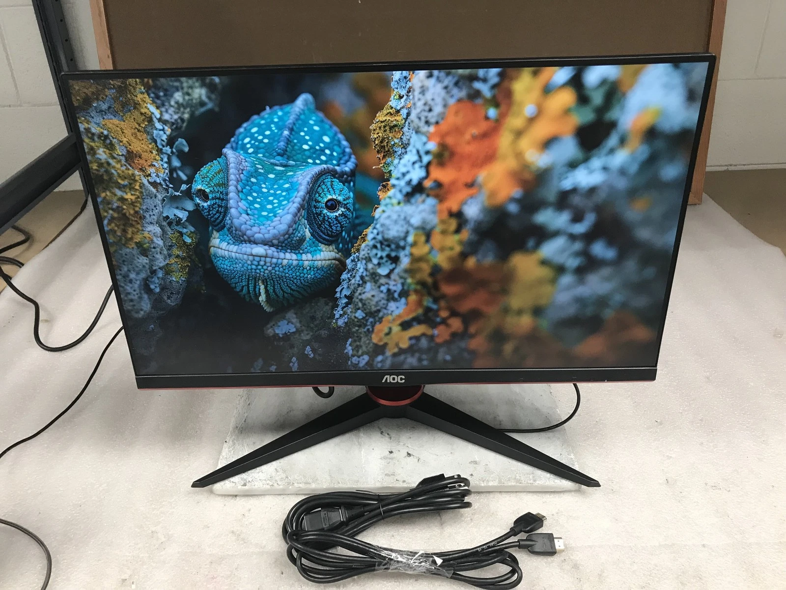 AOC 24G2 24G2E 23.8" 144 Hz Frameless Gaming Monitor - Stand Pwr HDMI Cable Inc image 1