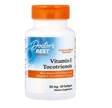 Doctor's Best, Vitamin E Tocotrienols, 60 Softgels, Bioenhanced Full Spectrum