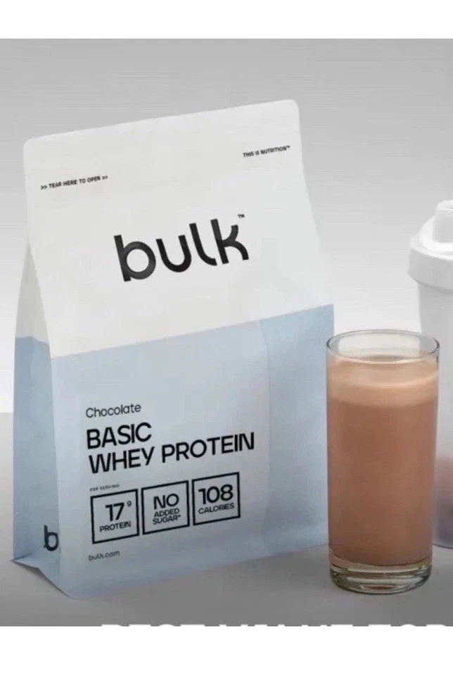 Bulk Basic Whey Protein Powder | Chocolate | 1.25 kg 41 Servings BBE 01/27