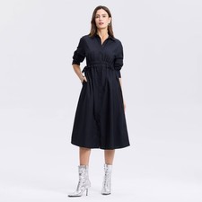 Women's Long Sleeve Midi Shirtdress - A New Day