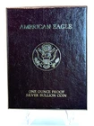 1988 S American Silver Eagle Proof Dollar Coin 1oz .999 Fine Silver & COA
