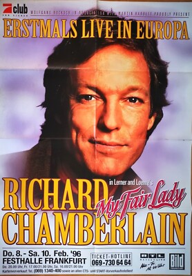 RICHARD CHAMBERLAIN 1996 FRANKFURT - orig. Concert Poster - Plakat - DIN A0 F/U