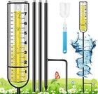 Rain Gauge Outdoor, Rain Gauges with Metal Stake for Yard, Upgraded Large Clear