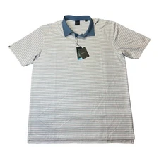 Dunning Golf Performance Golf Polo Shirt, Striped, CoolMax, Men’s Size XL NEW