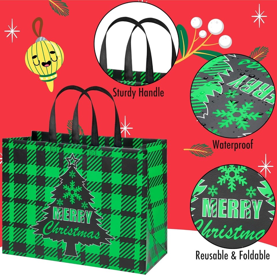 BLEWINDZ 18 Pcs Extra Large Christmas Gift Bags with Tissue Theme eBay