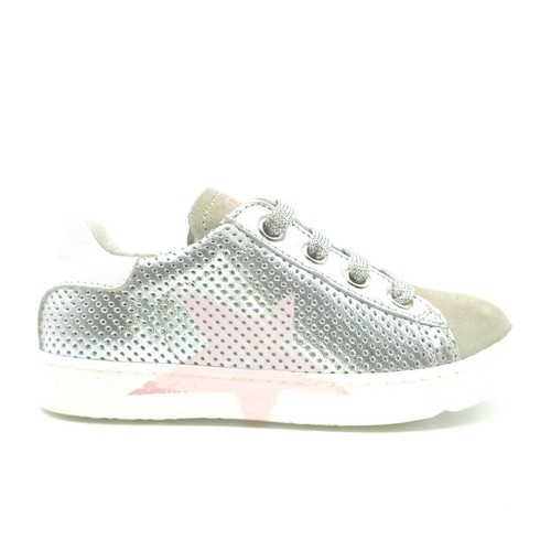 Scarpe da ginnastica bambina in pelle sneakers bimba argento 32 Naturino  stella | eBay