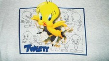 TWEETY BIRD GRAPHIC VINTAGE WARNER BROS LOONEY TUNES XL PULLOVER SHIRT