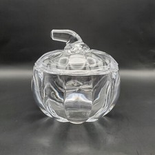 Clear Crystal Pumpkin Candy Condiment Trinket...