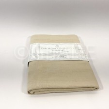 European Collection 60" x 102"  100 Cotton Fabric Tablecloth Beige New