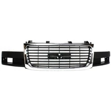 Sherman 932A-99-2 Chrome Shell with Painted Black Insert Plastic Grille Assembly