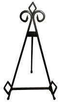 Folding Metal Display Easel. 14 Inch Tall. Antiqued Bronzed In Color Heavy  Duty