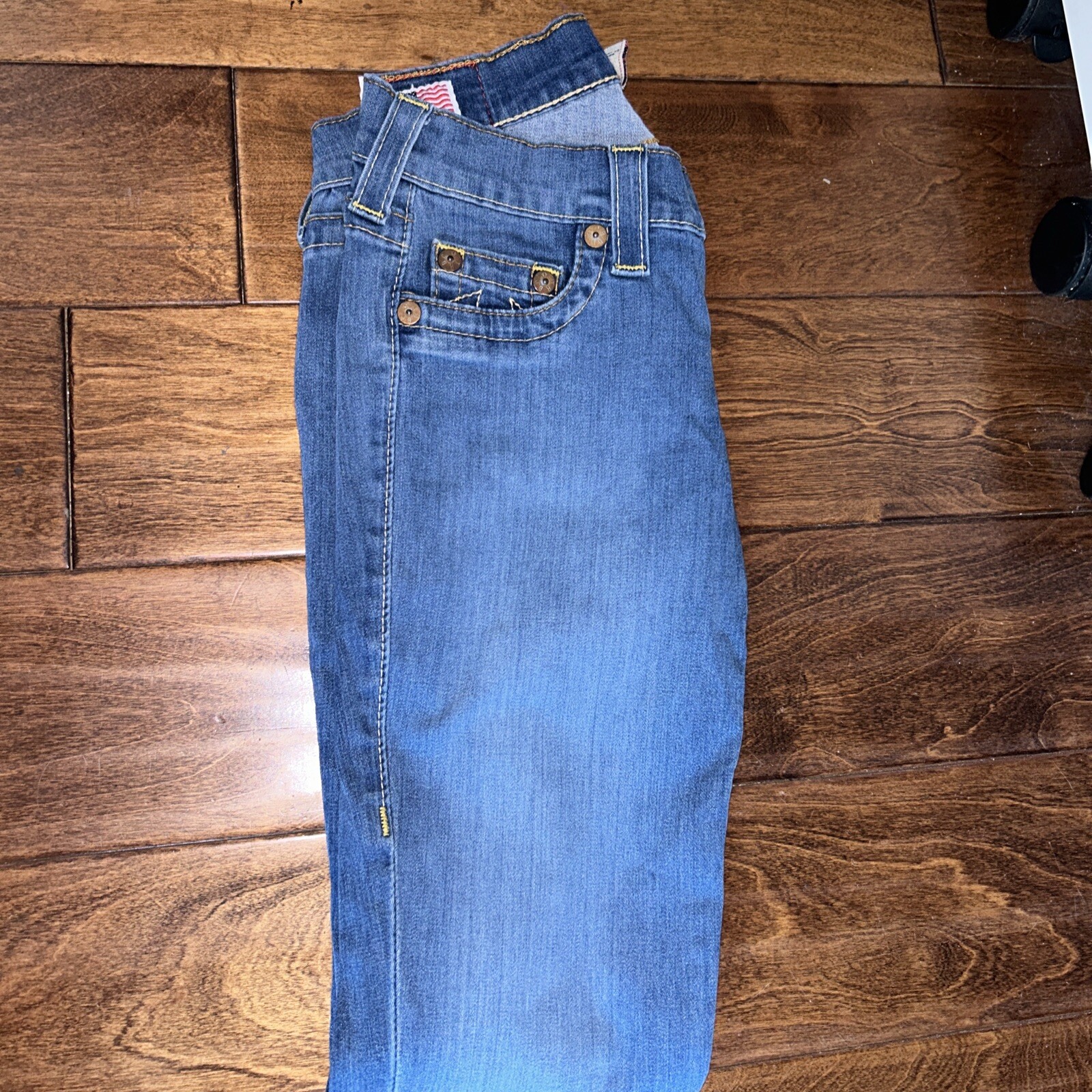 True Religion Womens Super Skinny Mid Rise Jeans size 24 Blue Denim Preowned thumbnail 2
