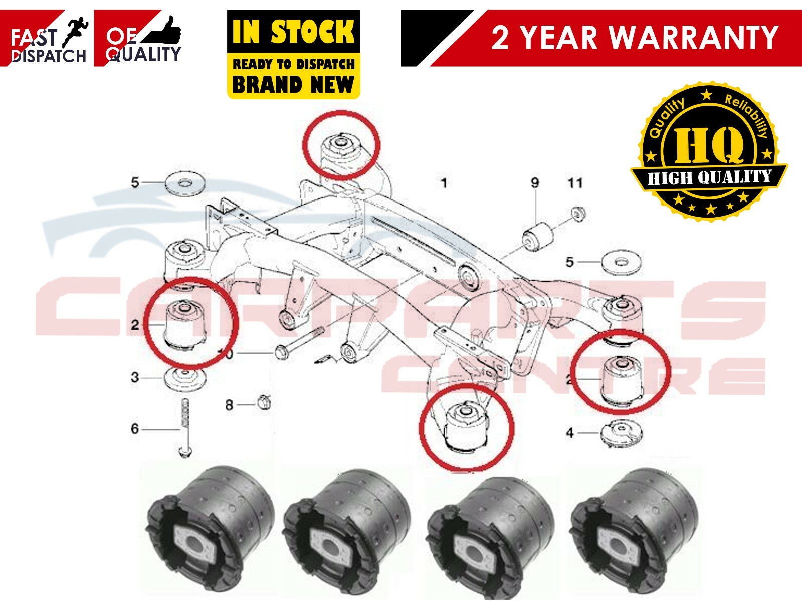 FOR BMW X5 E53 REAR AXLE SUBFRAME SUB FRAME MOUNT MOUNTING FRONT REAR