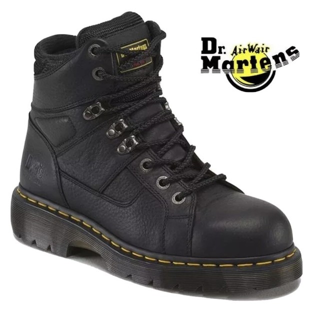 dr martens steel toe boots size 9