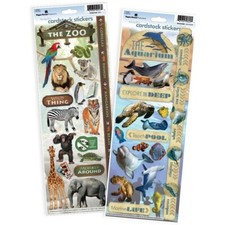 Stickers Cardstock Ph 13 X 2 Zoo Animals Lion Tiger Aquarium Whale Shark Fish Stickers Cardstock Ph 13 X 2 Zoo Animals Lion Tiger Aquarium Whale Shark Fish