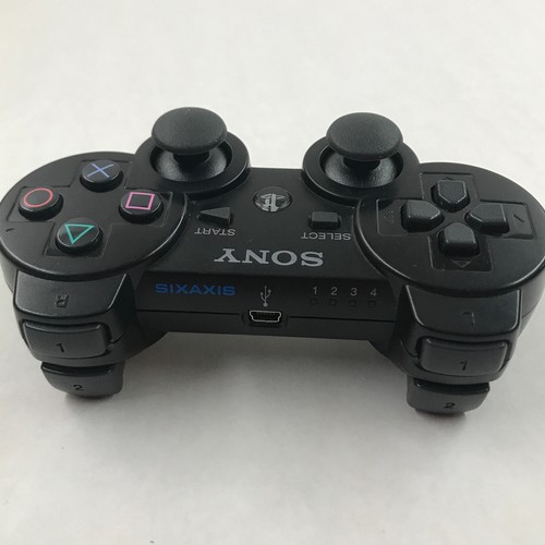 Sony Playstation 3 PS3 Sixaxis Controller Black Genuine CECHZC1U OEM Tested - Picture 7 of 10