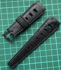 Vintage 20mm Rubber Diver Watch Strap, Black Color, Old Stock Brand New