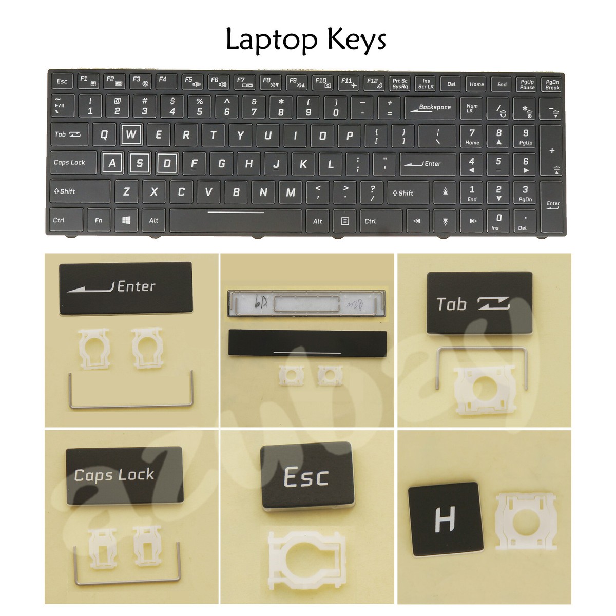 Laptop Keycaps Keys Hinges For Clevo PA71HP6 PA71HS PA71HS-G XMG