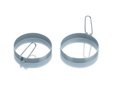 2er Set Eierformer Kreis Clara Edelstahl gl&auml;nzend &Oslash;11cm Spiegelei Pancake
