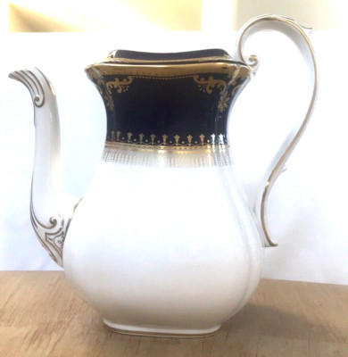 Spode LANCASTER COBALT RAISED GOLD DOTS  Coffee Pot No Lid NO RFESERVE