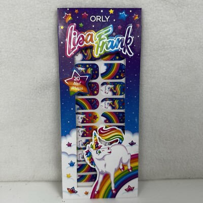 ORLY x Lisa Frank MARKIE & CELESTE Nail Polish Wraps 20ct Pack NEW Unicorn