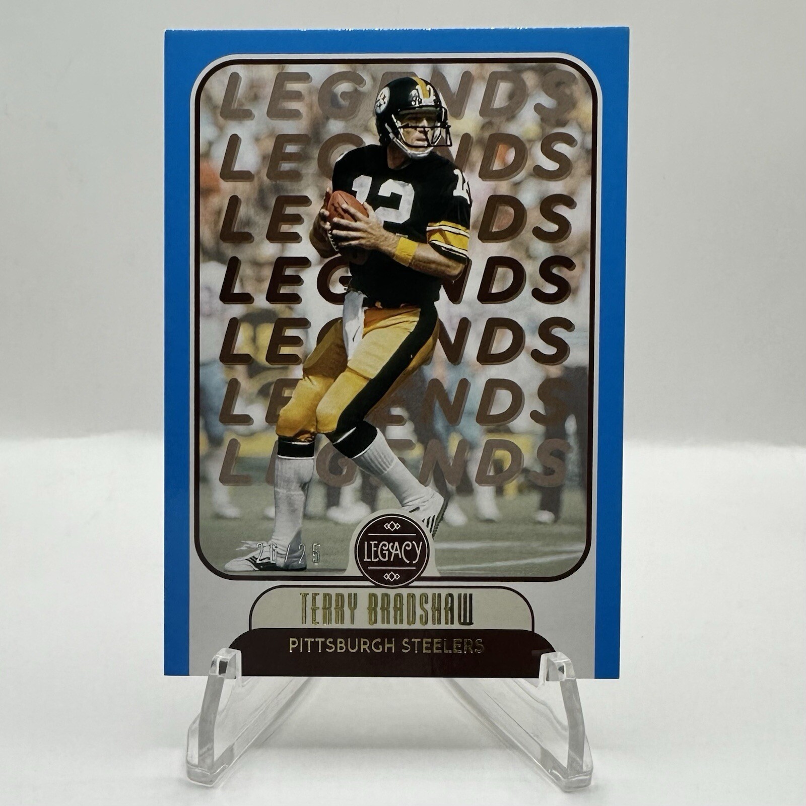 2021 Panini Legacy TERRY BRADSHAW #135 Legends Indigo Blue /25 - Steelers