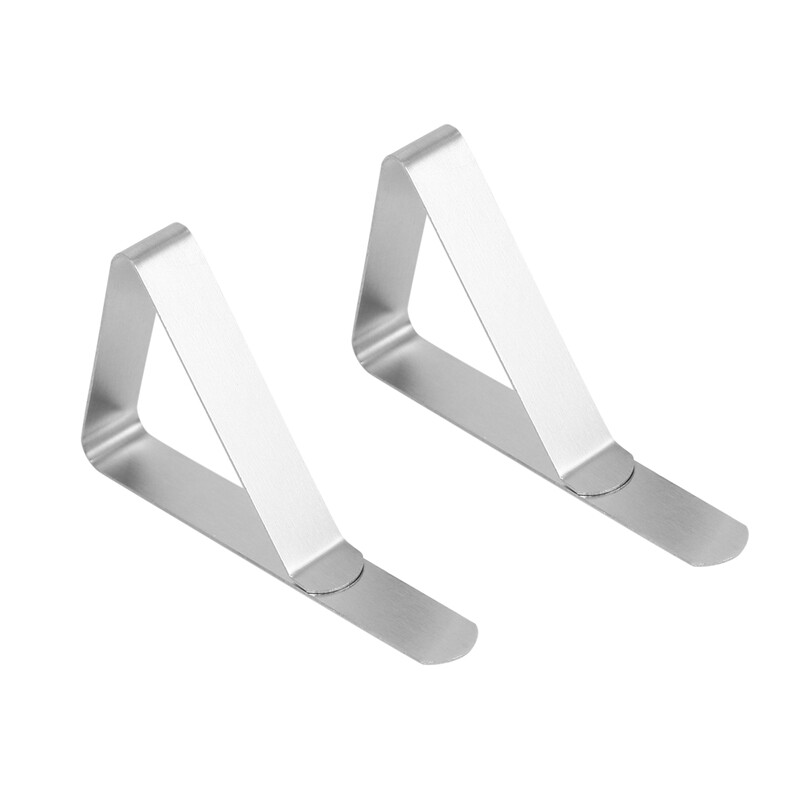 1X(Tablecloth Clips,12 Pack Stainless Steel Table Cloth Holder Table