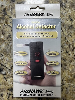 ALCOHAWK Q3IAH2800S Precision Ultra Slim Breathalyzer w/3pc of PT500 Mouthpieces