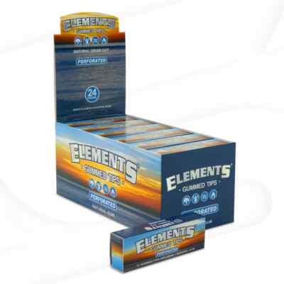 Elements Perforated Gummed Rolling Tips-24pks per display