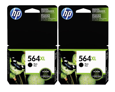 GENUINE NEW HP 564XL (CN684WN) Black Ink Cartridge 2-Pack