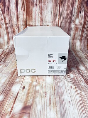  NEW  POC Axion Race MIPS Bicycle Helmet Uranium Black Matte White 51-54 Small