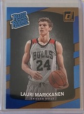 Lauri Markkanen 2017-18 Donruss Rated Rookie Card Chicago Bulls Utah Jazz NBA. rookie card picture