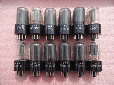  RCA  JAN-CRC-6N7-GT  Electron Tubes NOS  (Lot of 12pcs)