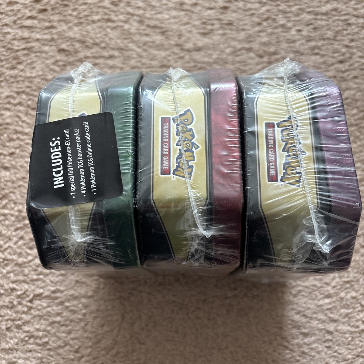 Pokemon Sealed 2017 Battle Origins Tin Set Lot (3) Mewtwo Darkai