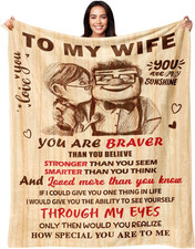 To My Wife Blanket 50"x60" Valentines, Anniversary  Birthday Gift from Husband