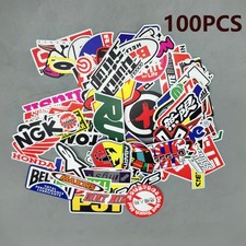 100pcs Jdm Stickers Pack Car Motorcycle Racing Motocross Helmet Vinyl Decals Lot