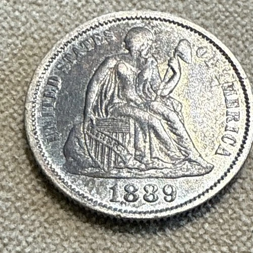 1889 Seated Liberty Dime — photo from the most recent tracked eBay sale