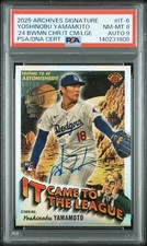 2025 TOPPS ARCHIVES SIG SER #IT-6 YOSHINOBU YAMAMOTO 10/10 PSA 8 AUTO 9