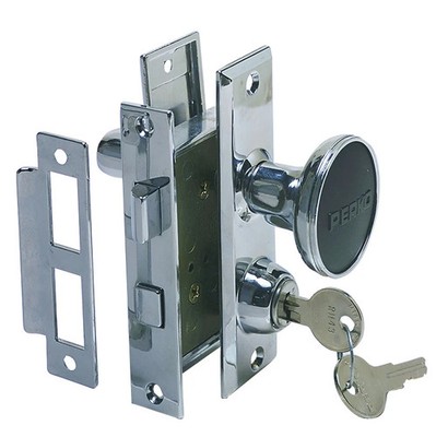 Perko Mortise Lock Set Chrome Plated Zinc