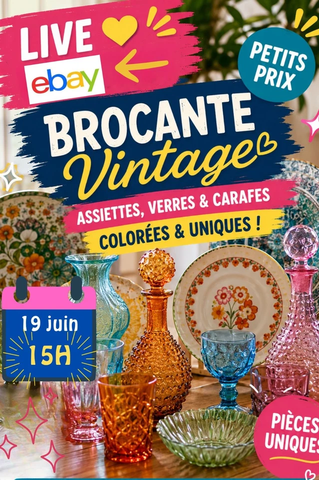 Assiettes, verres, carafes et cadeaux colorés pour l'été