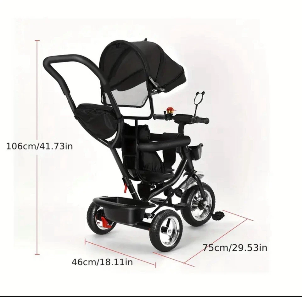 Dreirad Kinderwagen 4-1 Laufrad Laufhilfe Balance bike Kind - Bild 3 von 4