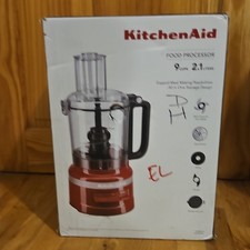 KitchenAid Food Processor 9 Cups 2.1 Liters Red Black Clear Blades Bowl Base